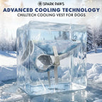 Tie dye Chilltech dog cooling vest sealed in ice cube, advanced evaporative cooling tech summer heat relief coat for French Bulldog | Frenchie Nest