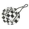 Black and white checkered sun hat for French Bulldogs, pet sun protection hat with ear holes and adjustable strap