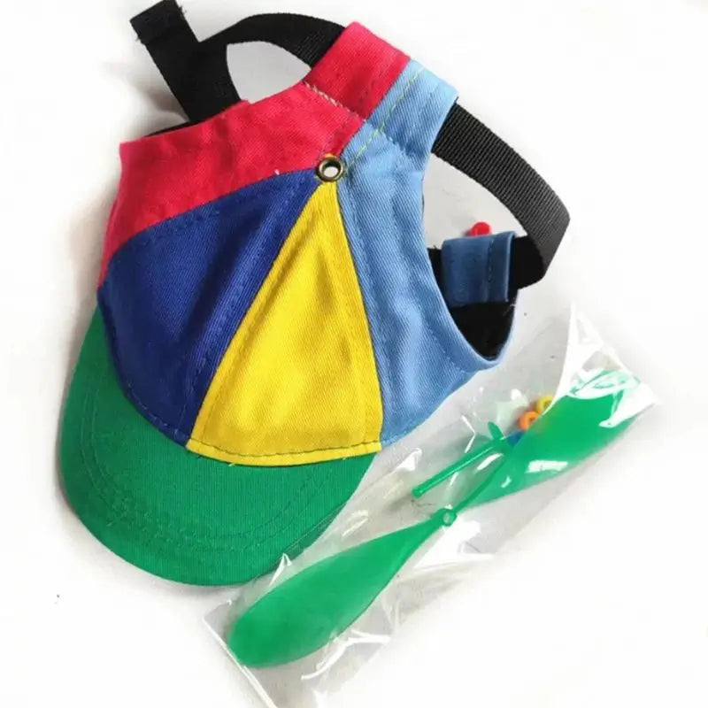  Frenchie propeller hat with replacement green helicopter blades, adjustable strap design