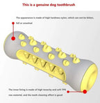 Dual construction dog dental chew toy: tough anti-bite nylon outer shell + soft elastic TPR inner liner, long-lasting chew for heavy chewer French Bulldogs