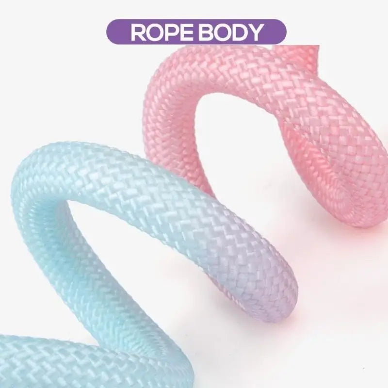 Close-up of gradient woven rope body on dog leash for French Bulldogs, showing durable and soft texture for comfortable use.