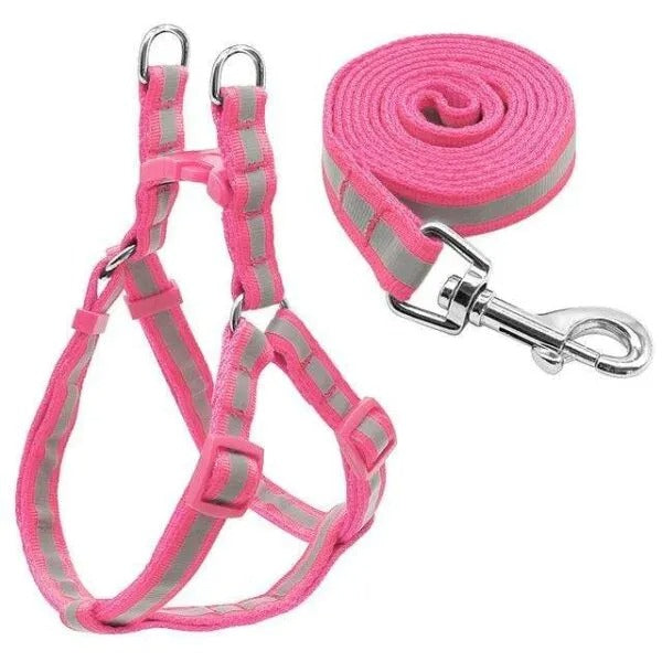 “NO PULL” Reflective Dog Harness and Leash Set