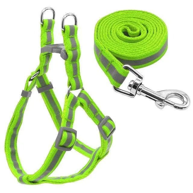 “NO PULL” Reflective Dog Harness and Leash Set