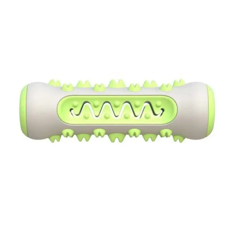 Light Green Fillable Dog Toothbrush Chew Toy, non-toxic durable oral cleaning stick designed for French Bulldog daily chewing & plaque removal