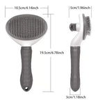 Size dimension chart of self cleaning dog slicker brush, standard size grooming comb fit for adult & puppy French Bulldogs
