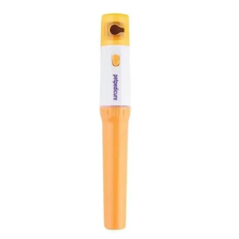 Orange Petpedicure Electric Pet Nail Grinder, compact handheld nail grooming tool specially designed for French Bulldog & small breed dogs