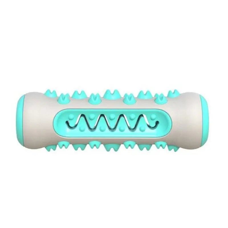 Sky Blue Zigzag Groove Dog Dental Chew Toy, wear-resistant chew toothbrush for adult French Bulldog heavy chewing and teeth maintenance
